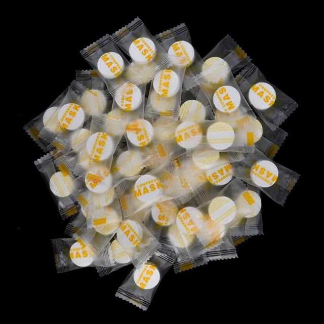 Compressed DIY COMPRESSED MASK / Paper Mask Sheet / Tablet Mask / Masker Kertas (satuan) BULET