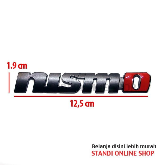 Emblem Mobil Belakang 3D Logo Sticker Nismo Aluminium Hitam Doff Murah