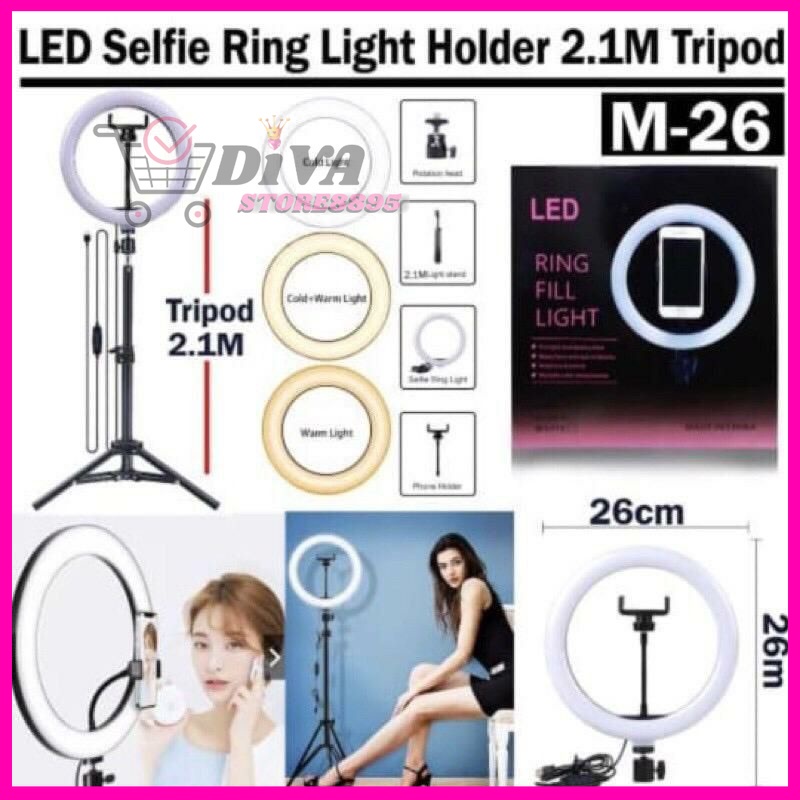 RING LIGHT 26 CM +TRIPOD 2 METER RING LIGHT 33CM,45CM