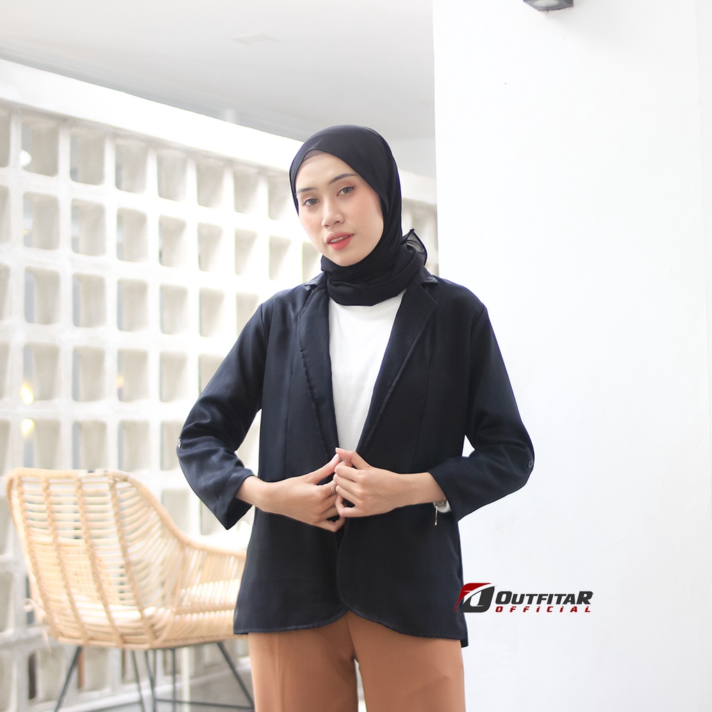 Blazer Longsleeve Wanita Outer Wanita Jas Santai