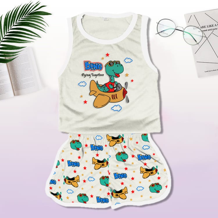 RILLO - Setelan Singlet Anak Laki-laki &amp; Perempuan Motif Kombinasi