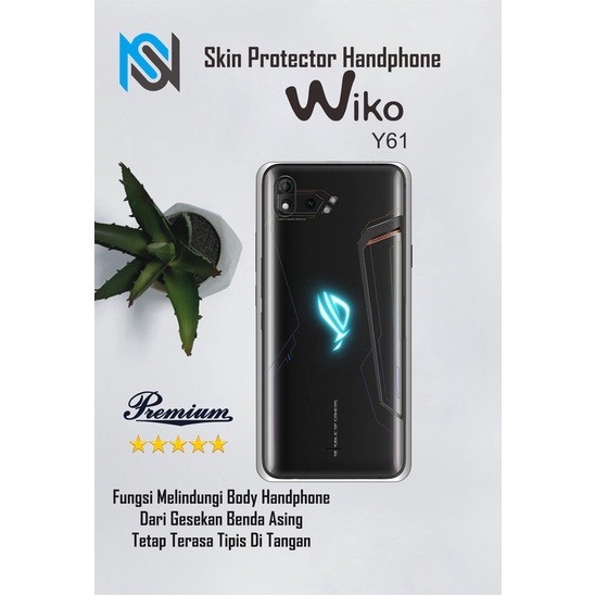 Isi 2pcs Garskin Hp Wiko Y61 Motif Rog 2 Free Custom Motif (Bisa COD)