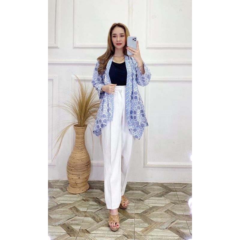 Cardigan Batik Blazer Wanita Motif Jlamprang