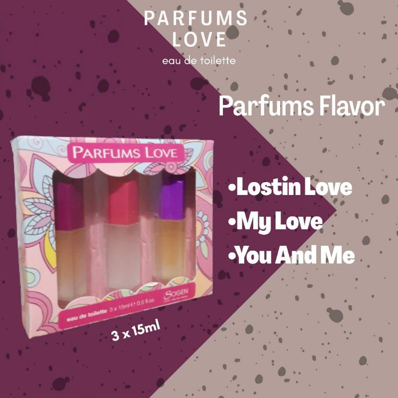 Parfum Sogen 3 in 1 : Lost in Love, My Love, You & Me. Parfum Murah Farfum Farpum. Minyak wangi