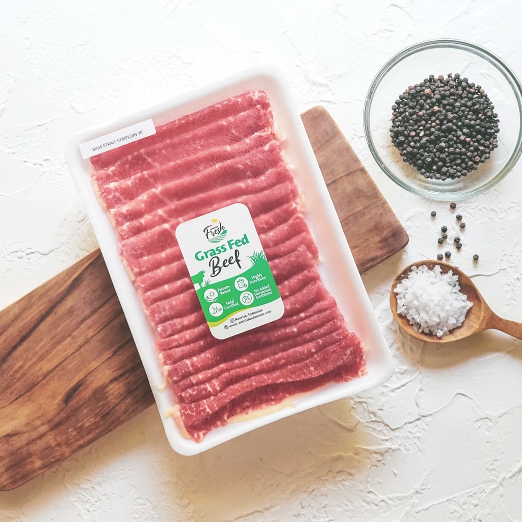 

Grass Fed Angus Striploin Slice Premium (200 gr)