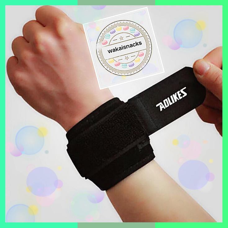 Wrist Support Brace Wristband Aolikes Wrist Strap Gym Hitam