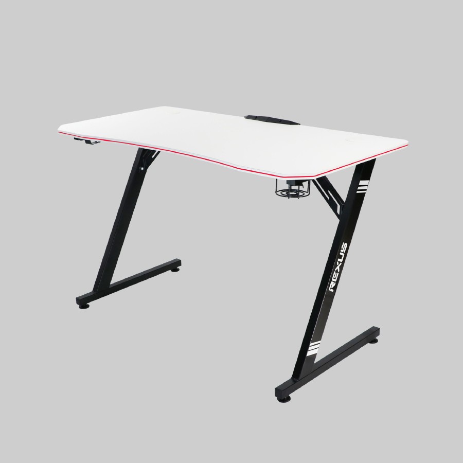 Rexus DIRA RGB Gaming Desk - White Black