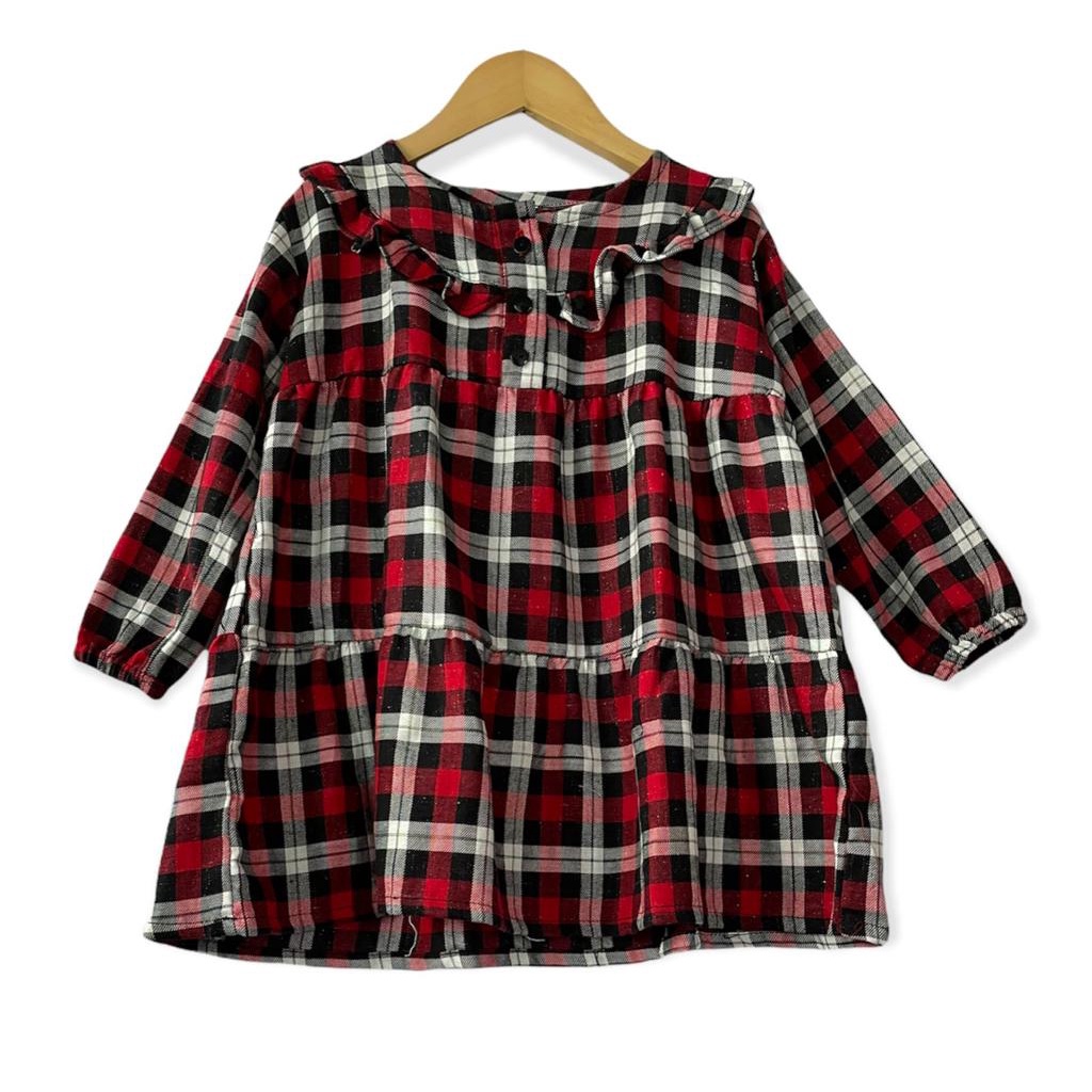 Tunik Zara Tunik Anak Flanel Neeca Kiddos Size 2,4,6,8,10 Tahun