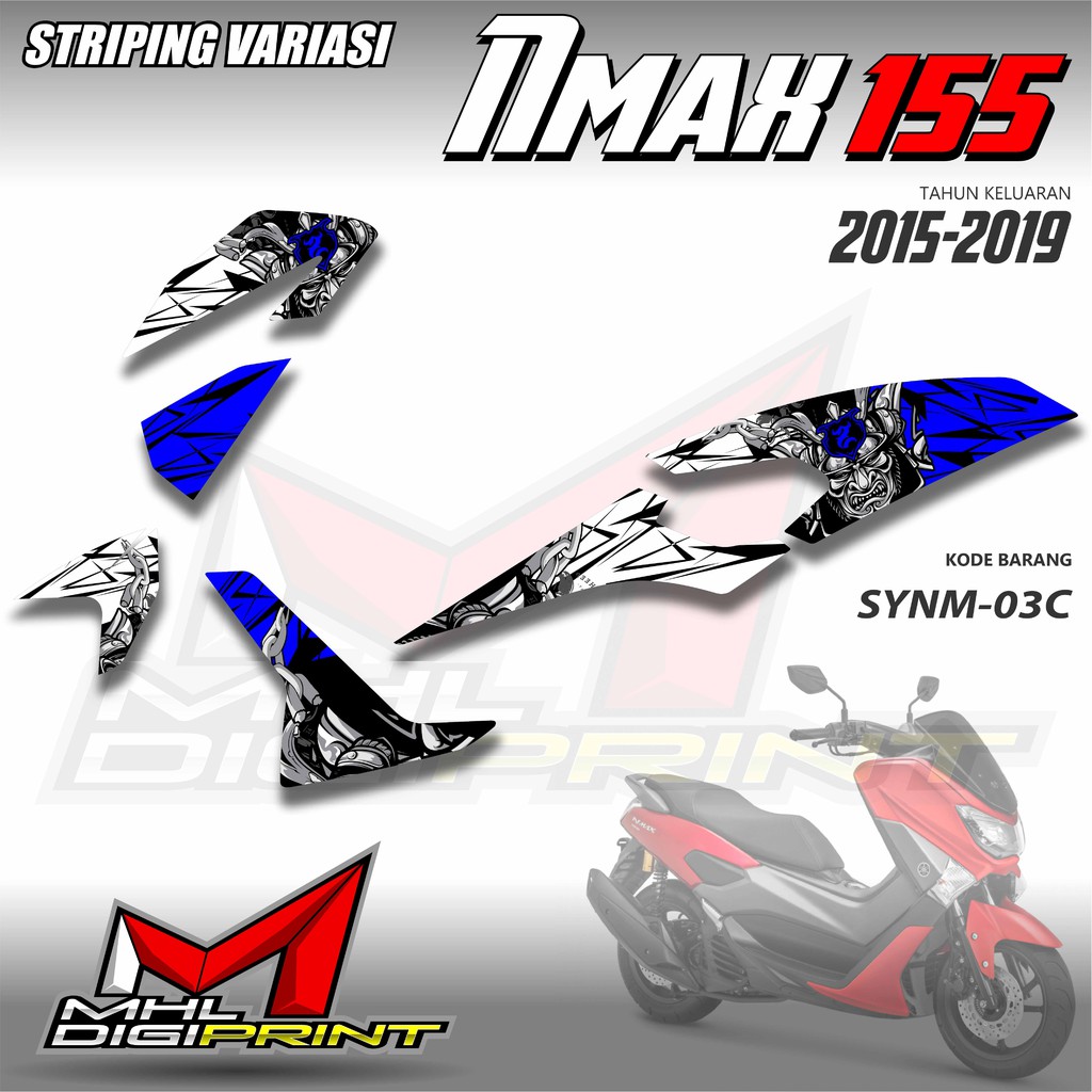 STRIPING VARIASI NMAX 155 GENERASI PERTAMA -  STIKER NMAX OLD - SYNM 03