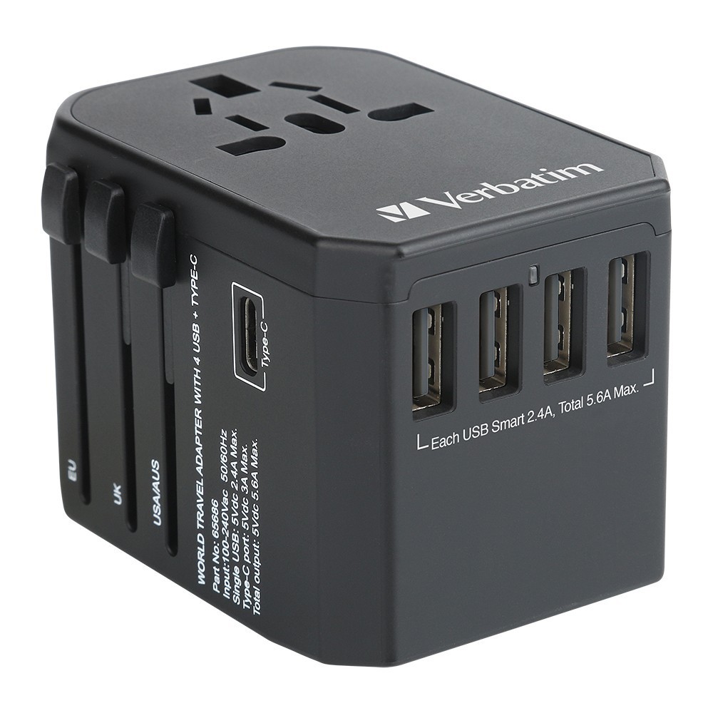 Verbatim 65686 Travel Adaptor [5 USB Ports]