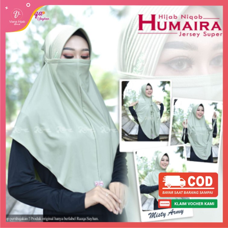Hijab Niqob Humaira - Jersey Premium | Razqa