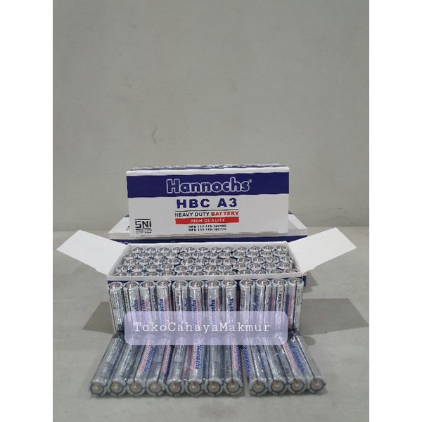 Baterai / Batere / Batrai / Battery AAA A3 Hannochs SNI - High Quality