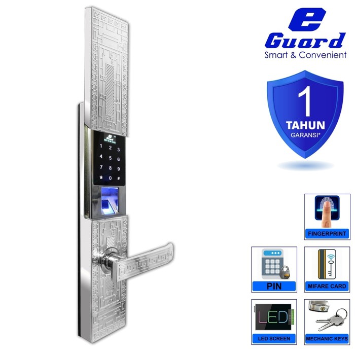 E-Guard Smart Digital Door Lock Fingerprint Kuncipintu Digital 1602S