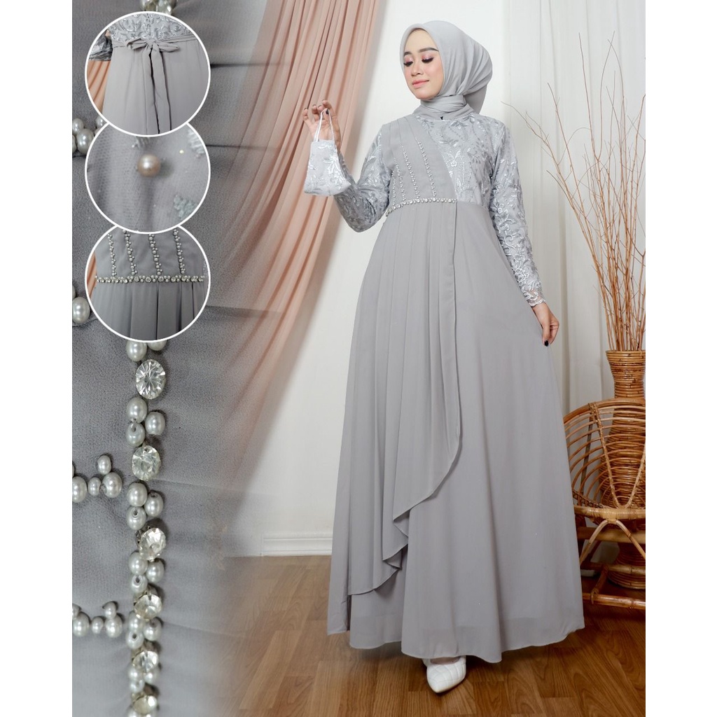 Gamis Wisuda Modern Masa Kini || Premium Quality Product || Gamis Seragam Pesta Terbaru 2022 || Gamis Remaja Kekinian || Gamis Tille Tuton