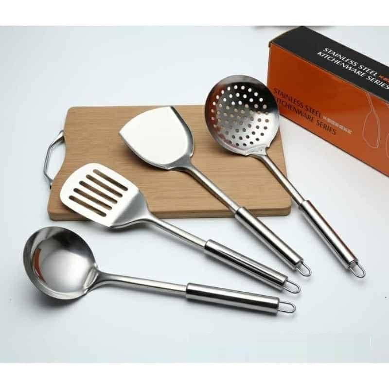 Alat Masak Spatula Sutil set stainless steel 4 in 1 / Sodet isi 4 pcs susruk