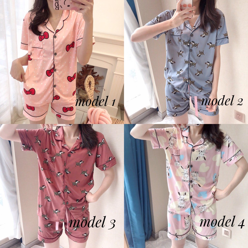 Baju tidur piyama wanita bahan import murah BTB009