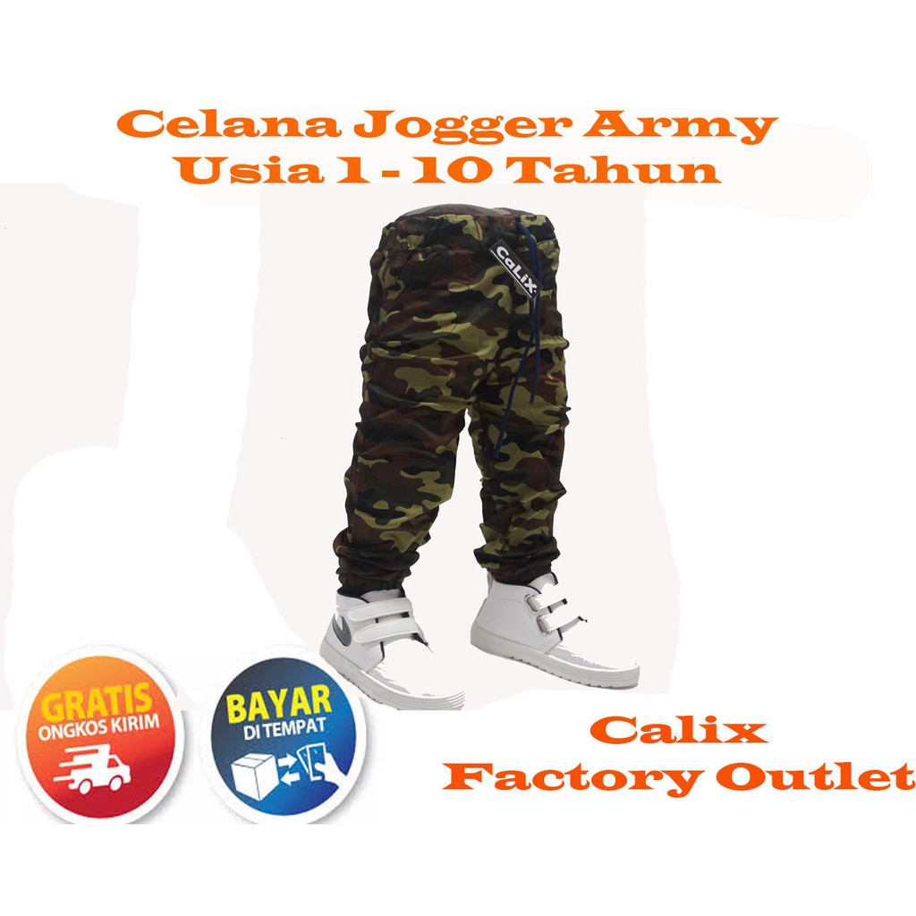 Celana Jogger Army 4-8thn Anak Murah KATUN STRECH