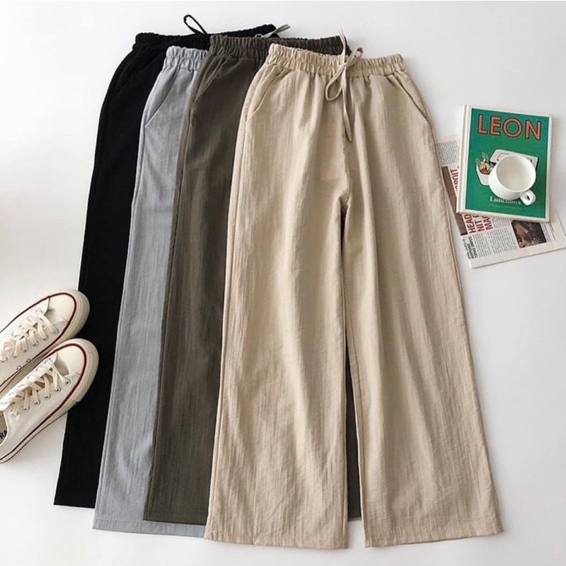 Highwaist Kulot Linen Premium Laura Slim Kulot Highwaist Jumbo BB 35-75KG / Seoul Line Kulot