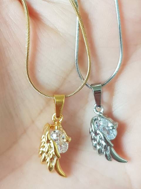 Fashion Kalung Import Angel gold &amp; silver Titanium Jewerly