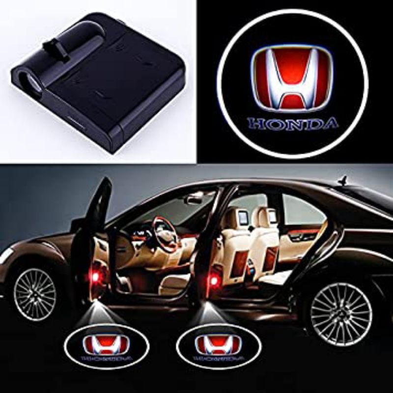 1 Pcs Honda Lampu Logo Pintu Mobil Wireless Tanpa Kabel Door Led Proyektor