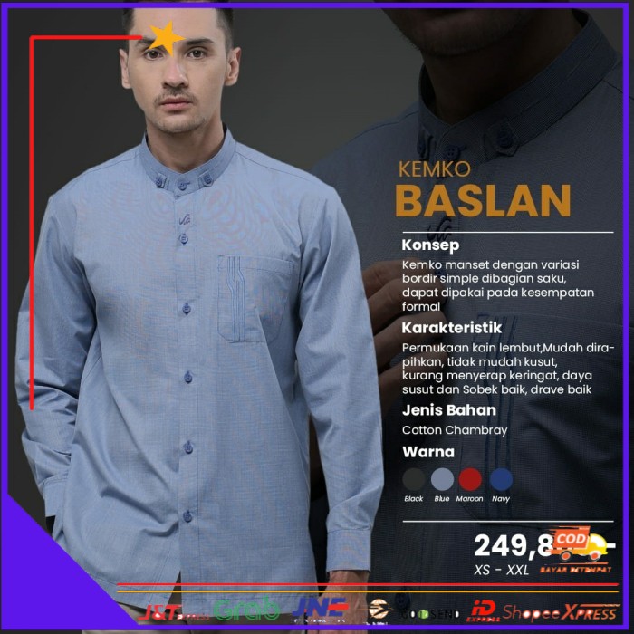 ❤BISA COD❤ Rabbani Kemko Baslan Baju Koko Baju Muslim Pria Dewasa