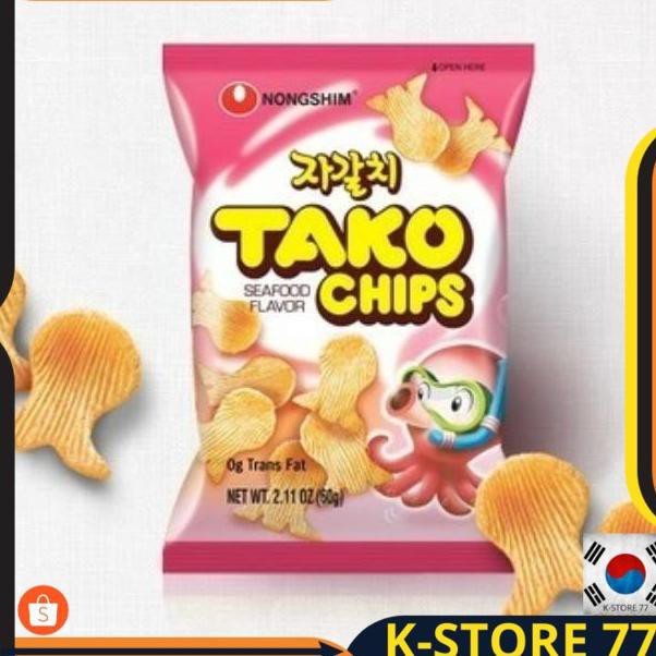 

*Diskon* ↢ SNACK KOREA HALAL/MAKANAN KOREA/MAKANAN KOREA RINGAN NONGSHIM TAKO CHIPS SNACK IMPORT TAK