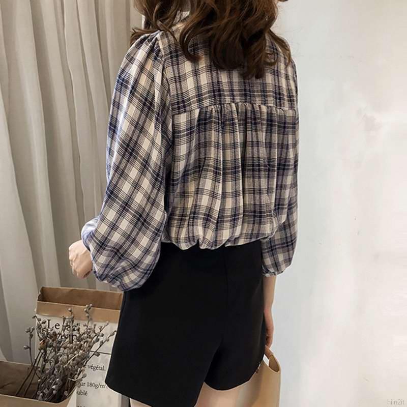  Kaos  T Shirt V Neck Sexy Model Longgar Motif  Kotak  Kotak  