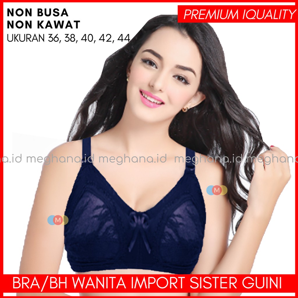 BRA/ BH JUMBO BUSA TIPIS KAIT 3 NON-KAWAT BRA GUINI 408