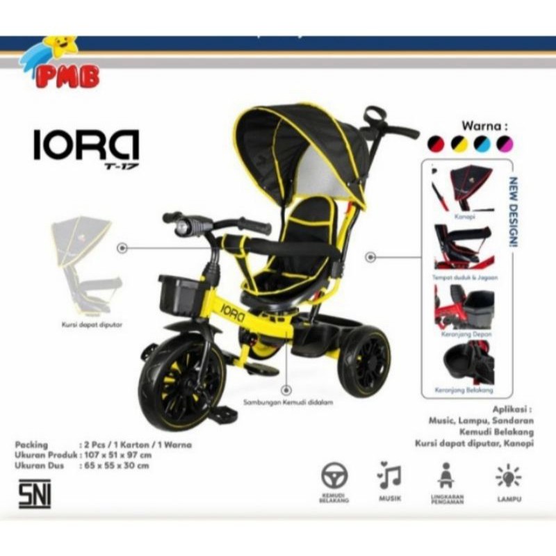 Sepeda anak roda tiga PMB  IORA T 17