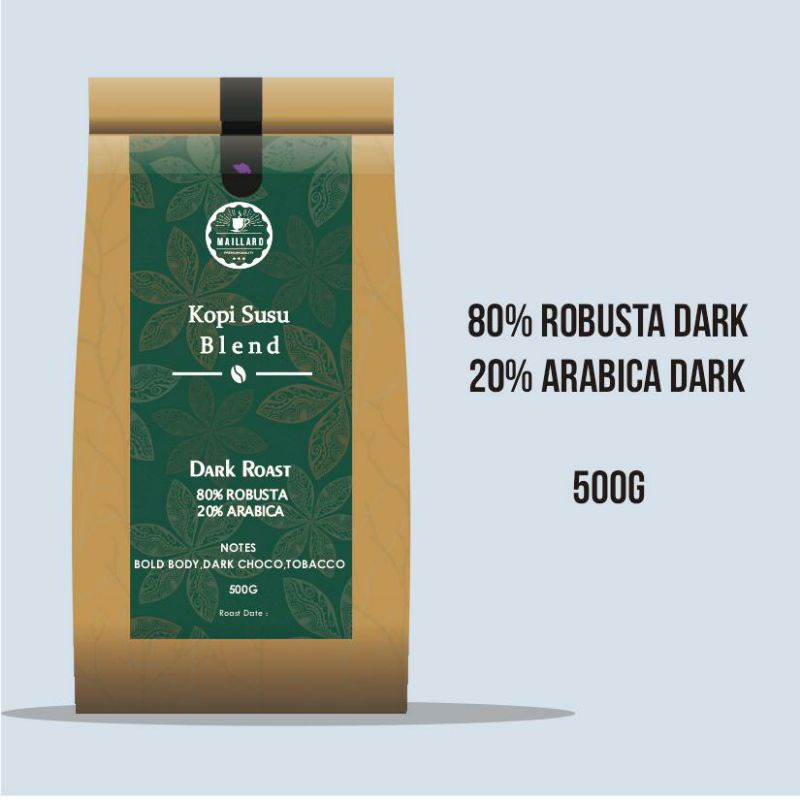 

ESPRESSO BLEND KOPI SUSU DARK ROAST 80:20 - 500G