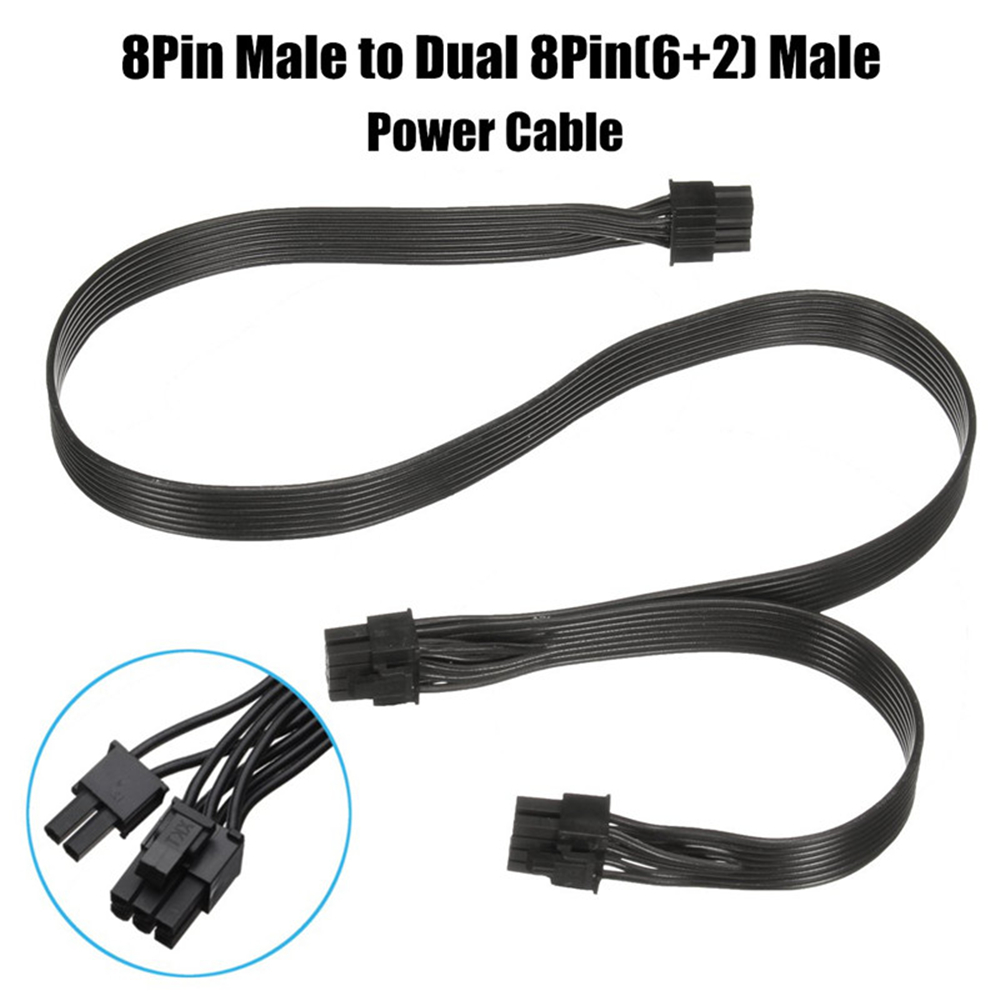 Lanfy Kabel Power Pci-E Gpu 8pin (6 + 2) Male Ke Male 18awg 8pin Male Panjang 60cm