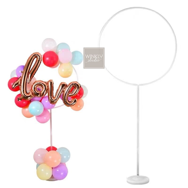 1 Set Stand Balon Ring Bulat Tinggi 170cm / Dekorasi Balon Bentuk Bulat / Round Standing Balloon