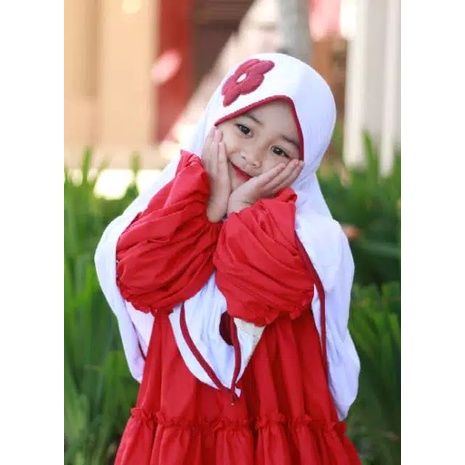 Jilbab Anak Instan Bergo Pad Tali Usia 3-8 Tahun Bahan Jersey Terbaru Termurah / Alody's Collection