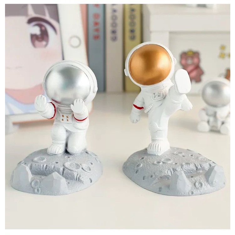 [littlecrab] Phone Holder Penyangga Penahan Handphone Tab Astronot Lucu Stand HP Bentuk Lucu Unik Luar Angkasa Dekorasi Kamar Cute Stationary Kit Berkualitas