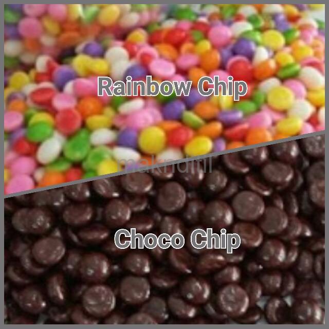 

Coklat Chip Choco Cip Rainbow Hiasan Kue Bahan Baking kemasan 100 gram