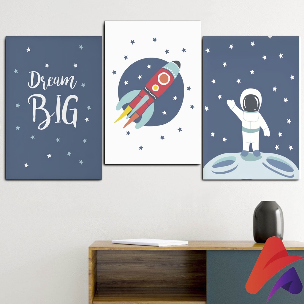 HIASAN DINDING ASTRONOT LUCU (20X30CM) WALL DECOR PAJANGAN DINDING POSTER KAYU RUANGAN ASTRONOT LUCU