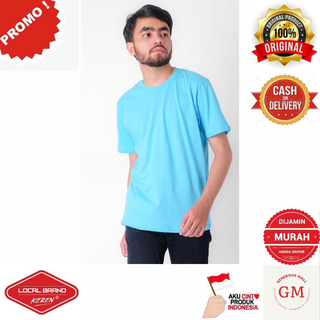 Kaos Polos Pria Lengan Pendek Mavvis VS 200 Brand Lokal Original Murah