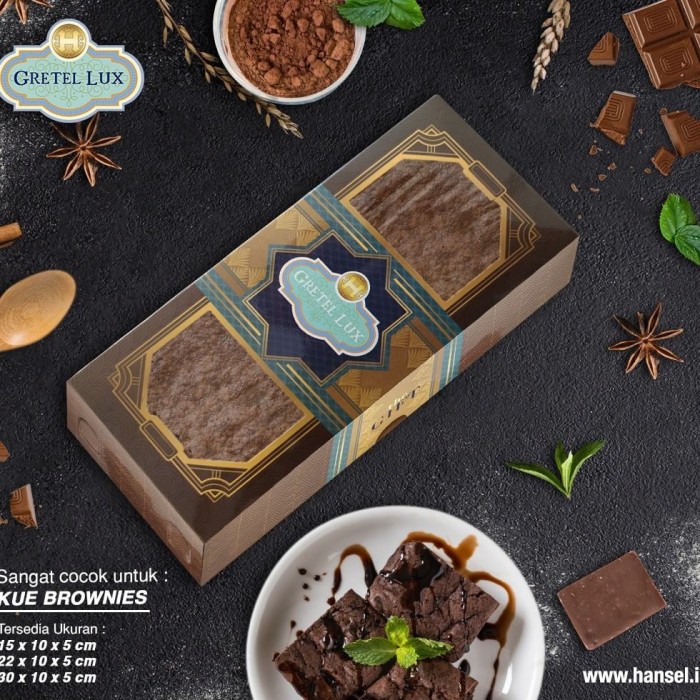 Dus Kue Cake Bolu Brownies Kotak Motif 30 x 10 x 5 cm