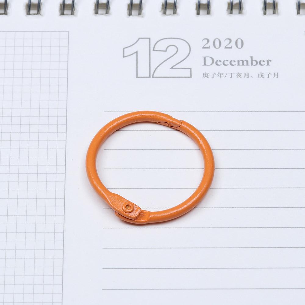 Suyo 10PCS Gantungan Kunci Logam Perlengkapan Kantor Sekolah Kerajinan DIY Metal Binding Book Hoops