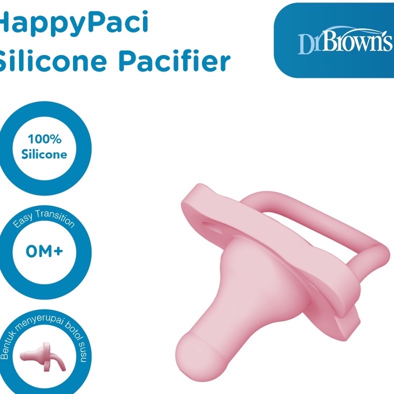 DR BROWN`S MURAH HAPPYPACI SILICON PACIFIER 0M+ EMPENG BAYI / DOT BAYI NEWBORN