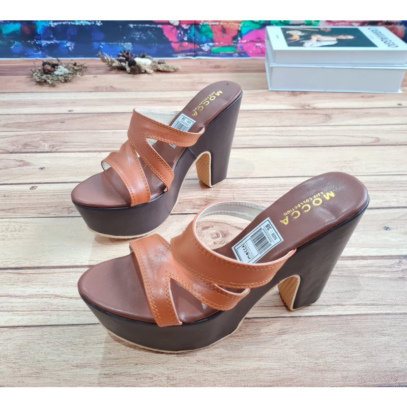 ABBUSHOES BK 01 haig hell wedges slempang arayan 12cm