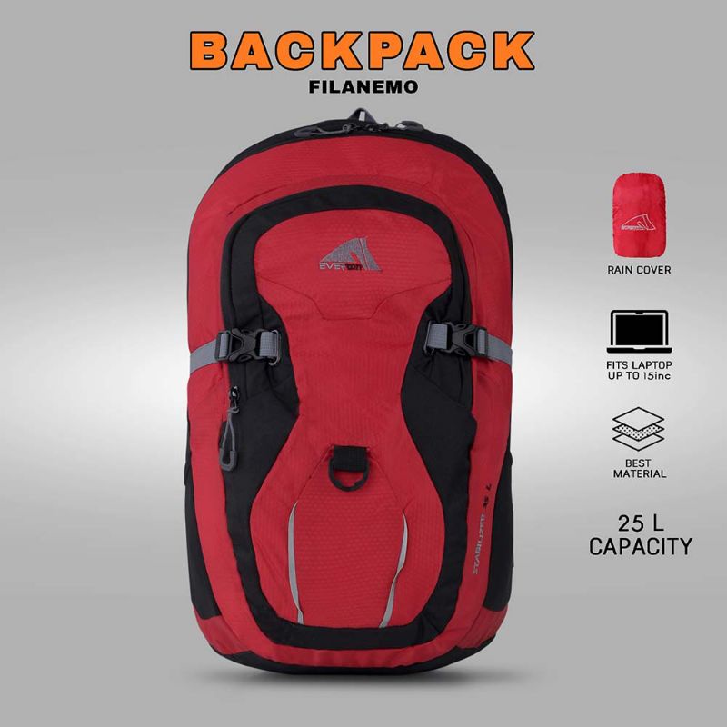 Tas Backpack Pria Wanita Kapasitas 25 Liter Terbaru | Open Gear Semi Keril Tas Travelling | Tas Ransel Gendong Sekolah Kuliah Kantor Muat Laptop 17 Inc Bahan Premium