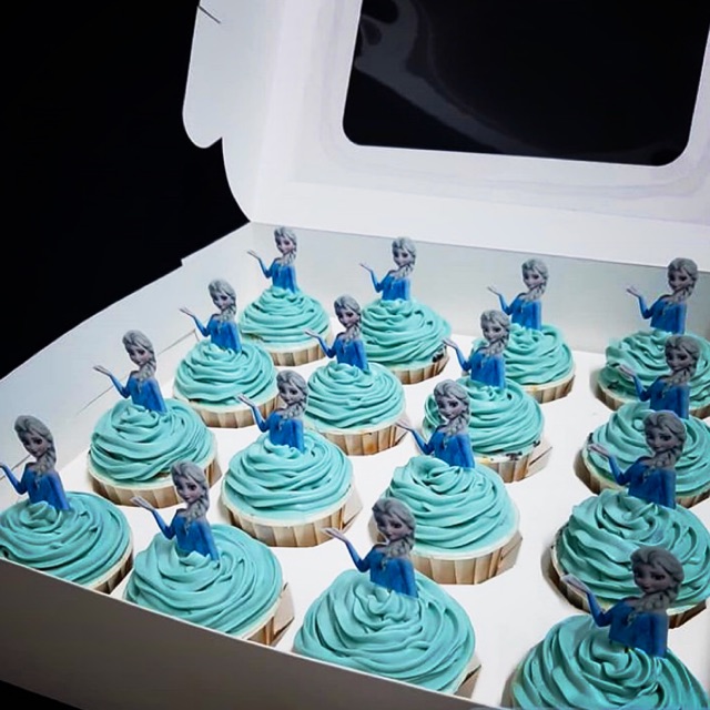 

Cupcake tema elsa frozen, bisa custom tema apa aja