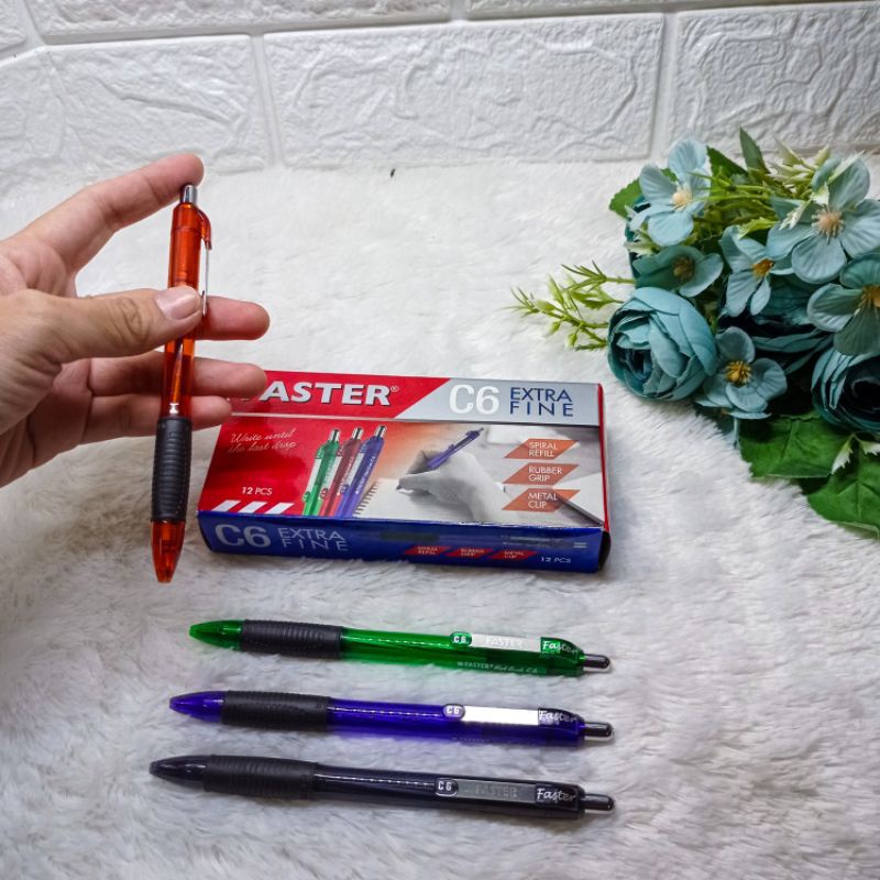 

RB Pulpen Faster C6 Clicker Extra Fine 0.7mm ( 1pak/12pcs )