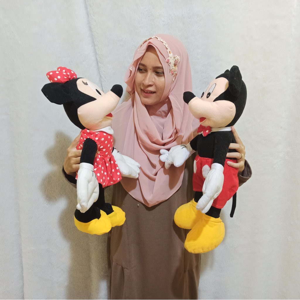 BONEKA L SEPASANG Mickey mouse dan mini mouse L sepasang