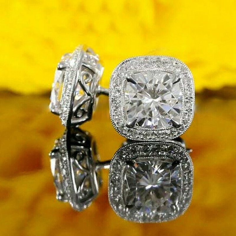 AAA Cubic Zirconia Stud Earrings For Women Fashion Versatile Female Earrings Birthday Gift Delicate Accessories Jewelry
