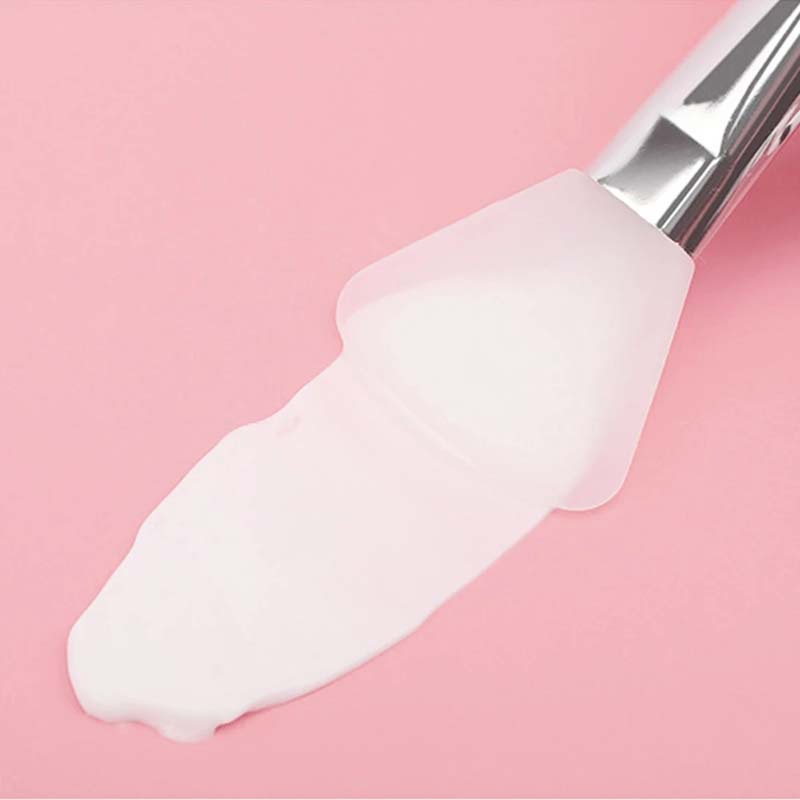 1Pc Silica Gel Fiber Bristles Facial Mask Brush W/Double-Ended Design