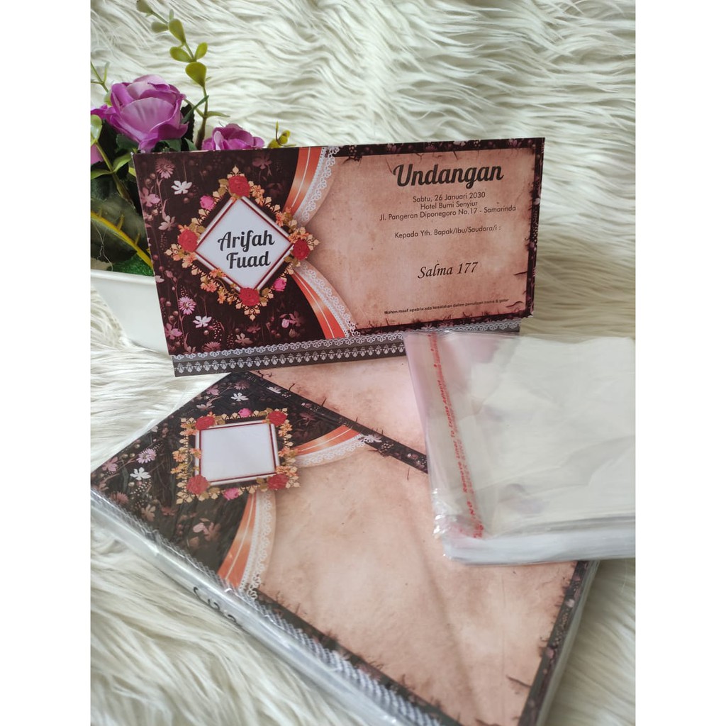 Salma S177 Blangko Undangan Kosongan + Opp Plastik
