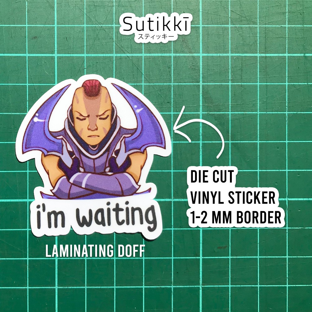 Custom Produksi Print Cetak Sticker Vinyl Die Cut 6 cm Doff Glossy Stiker (Minimal Order 10 pcs)