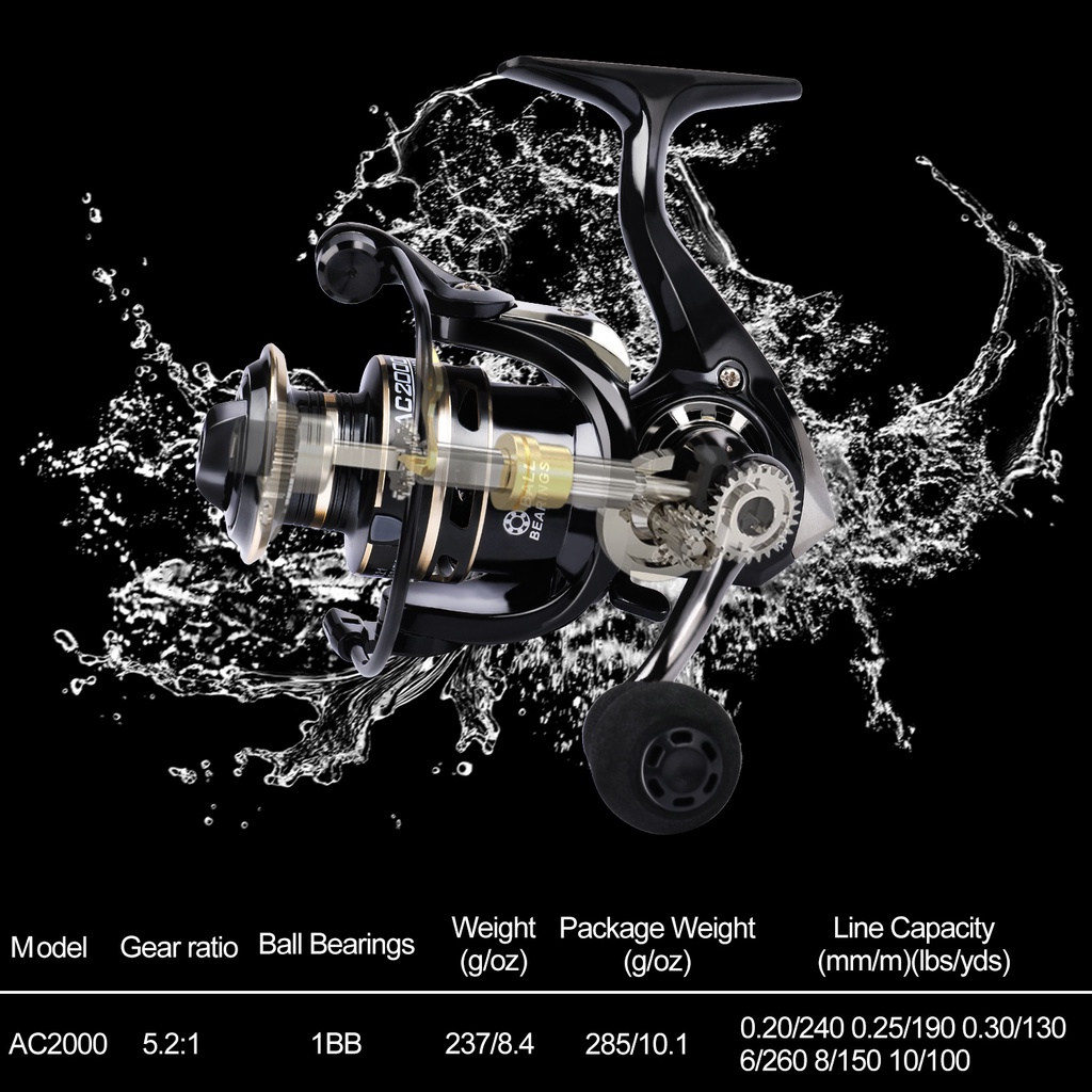 Sougayilang Reel pemintal reel pancing hemat biaya 5.2: 1 Gear Ratio Reel